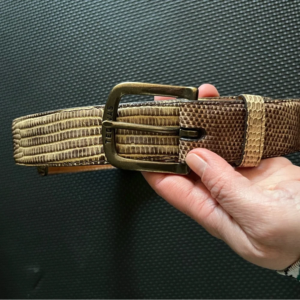 Tecovas Brown Lizard Belt - Picture 2 of 7